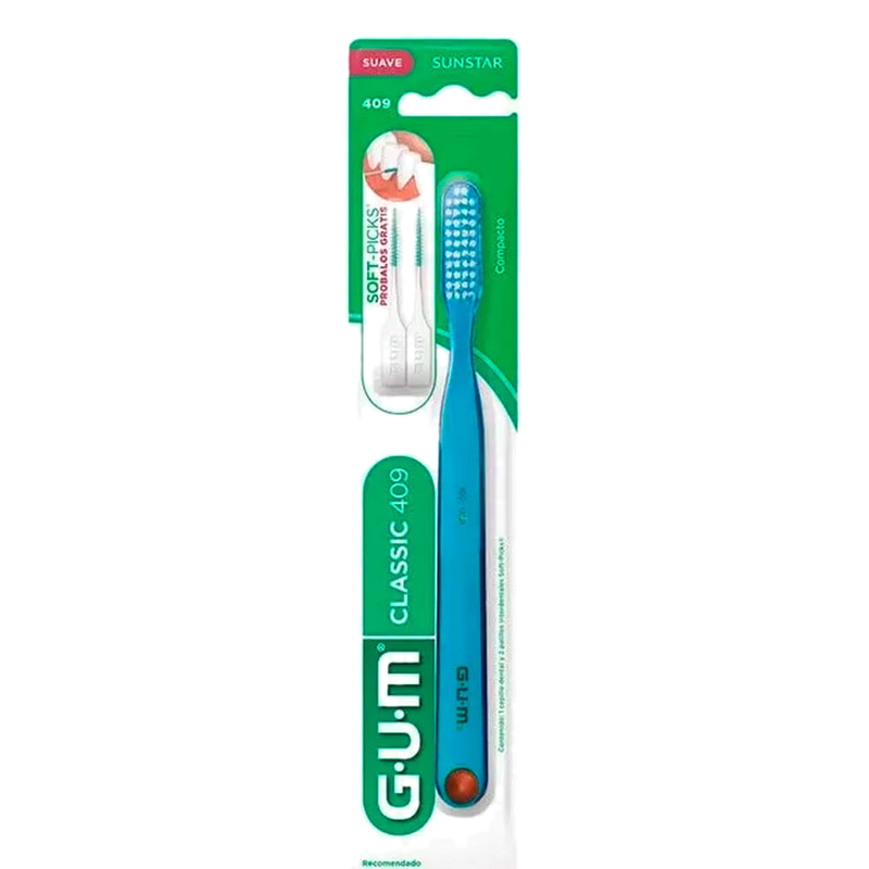 Cepillo Dental Suave Compacto Gum Classic 409