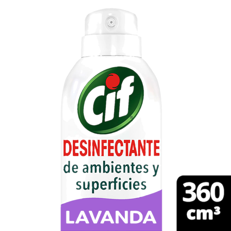 Desinfectante De Ambientes Y Superficies Cif Lavanda 360 Cm3