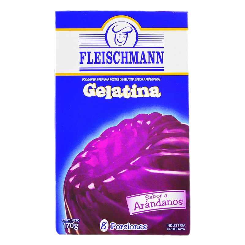 Gelatina Arandanos Fleischmann 8 Porciones 190 G