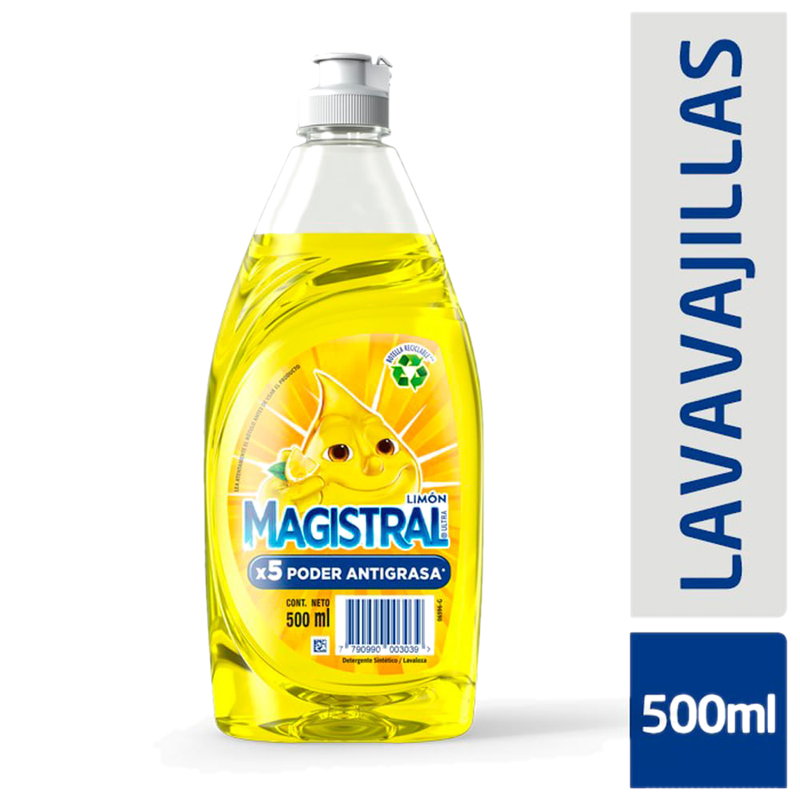 Deter Lavavajilla Magistral Ultra Limón 500 Ml