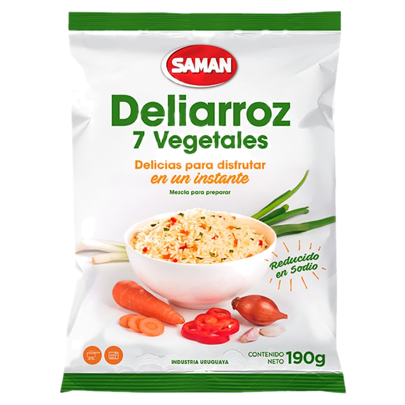 Arroz Deliarroz 7 Vegetales Samán 190 G