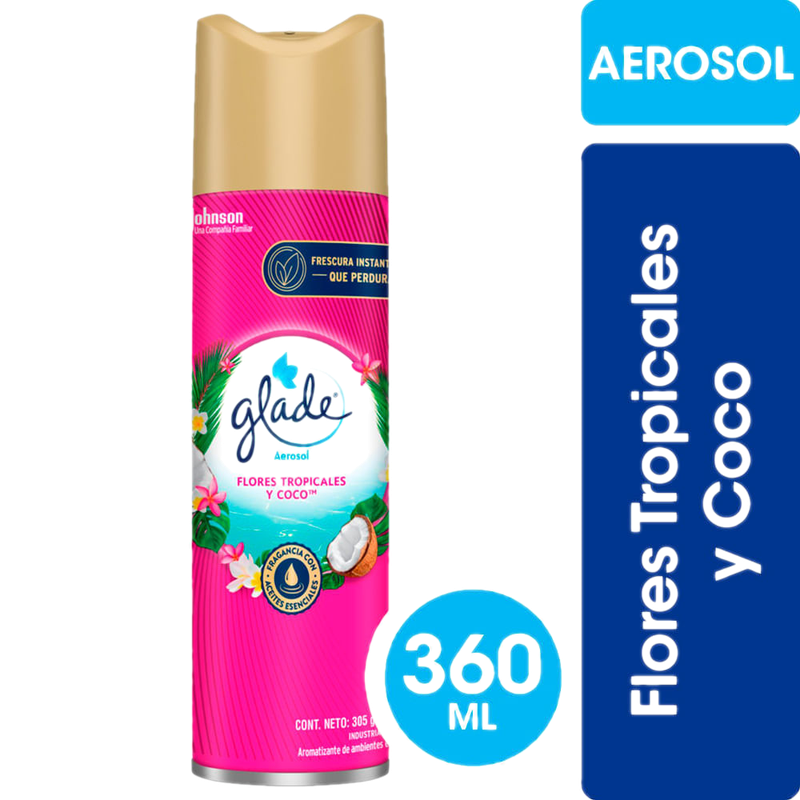 Desodorante De Ambiente Glade Tropical Floral Aerosol 360cc