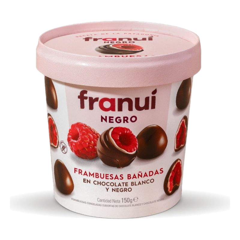 Bombones Franuí Frambuesa Chocolate Amargo Y Chocolate Blanco 150 G