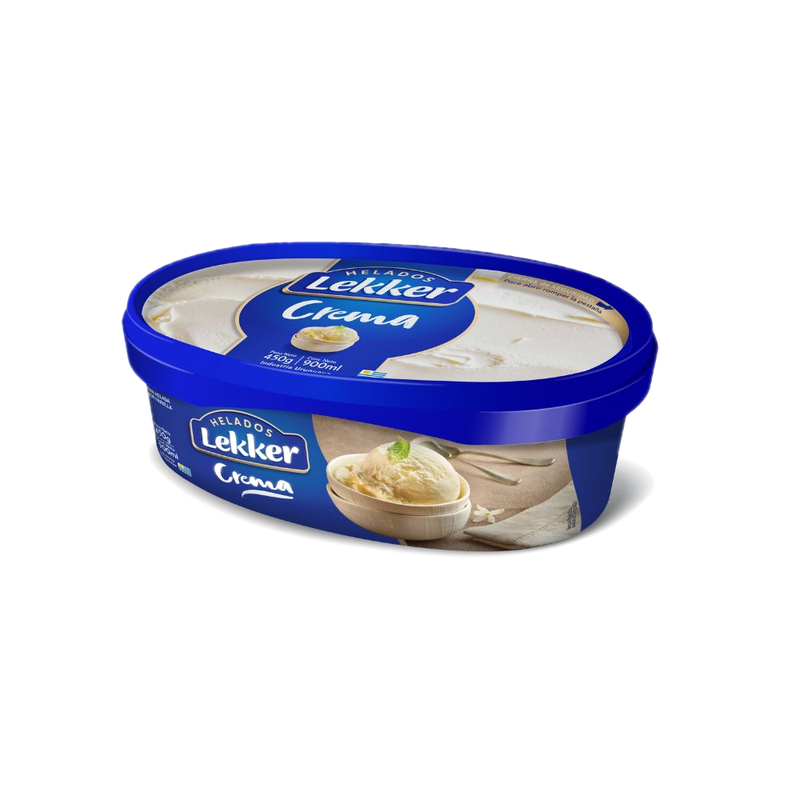 Helado Lekker Crema 900 Ml