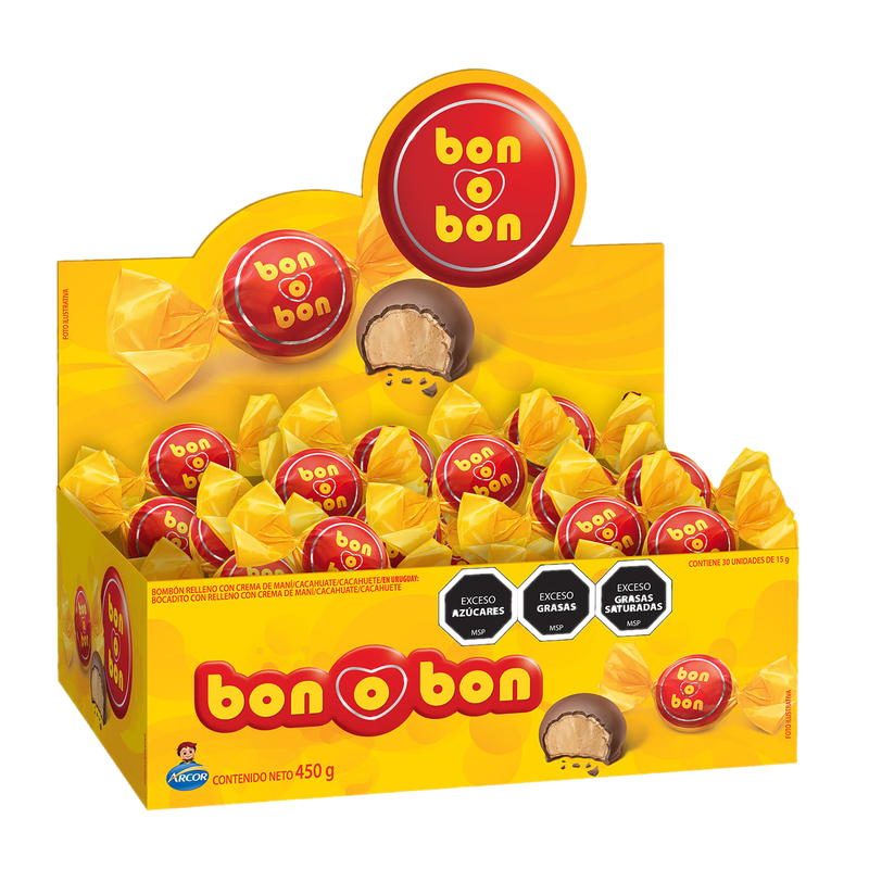 Bombonera Arcor Bon O Bon Leche 450 G