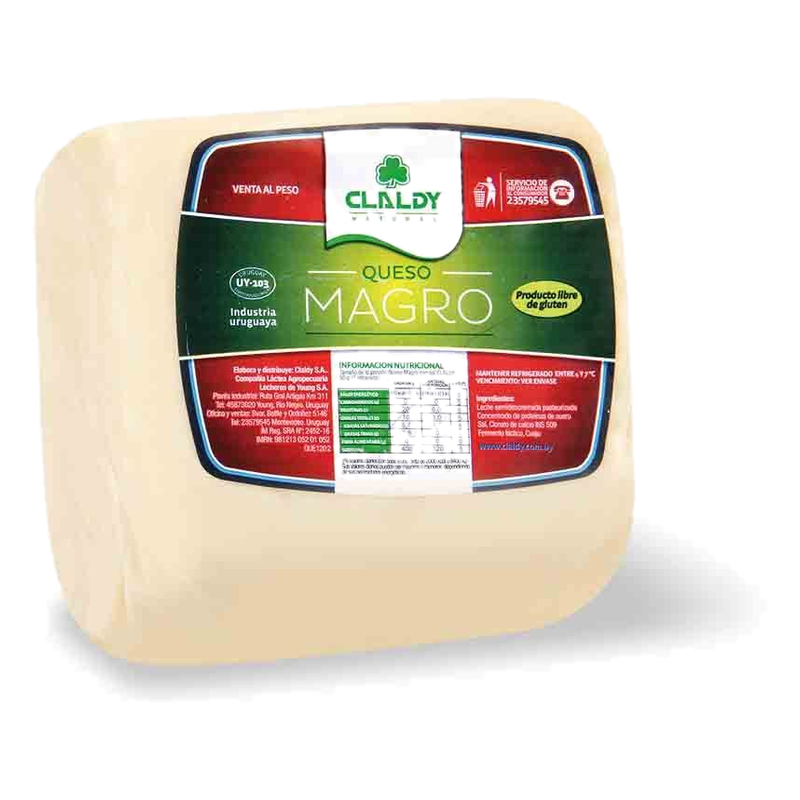 Queso Magro Claldy Con Sal Kg