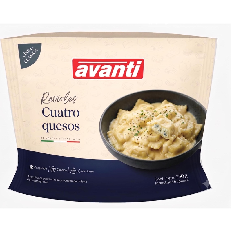 Ravioles Avanti Congelados Cuatro Quesos 750 G