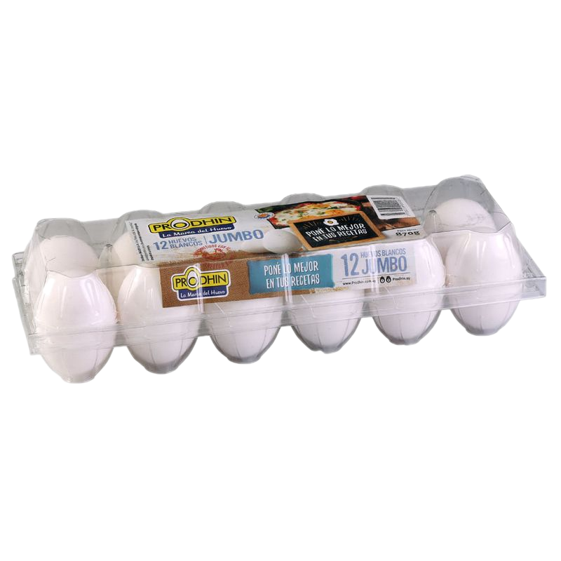 Huevo Blanco Pprodhin Jumbo 12 Unidades