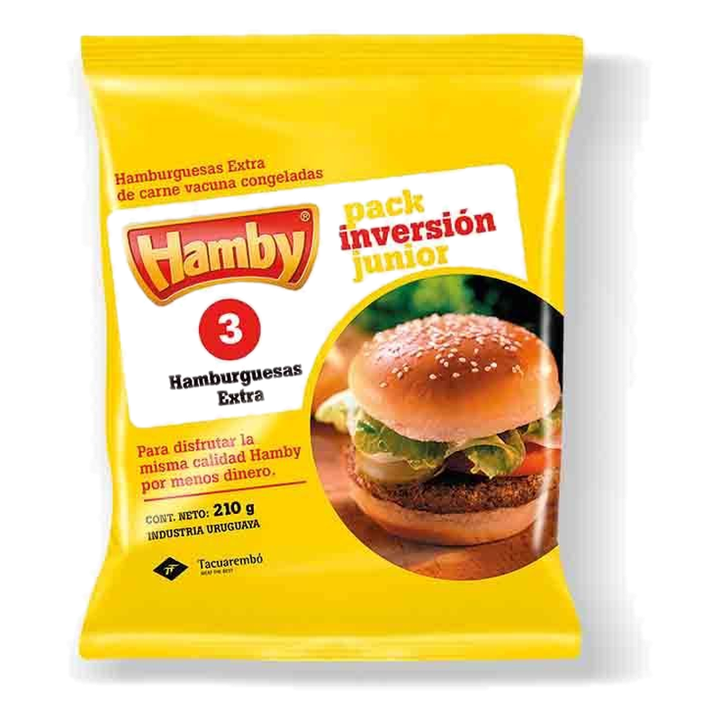 Hamburguesas Extra Hamby 3 Unidades 210 G