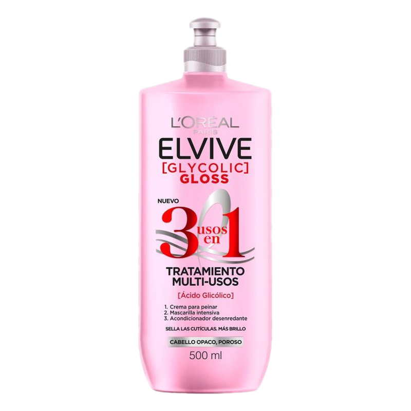 Crema Para Peinar Elvive Glycolic Gloss 500 Ml