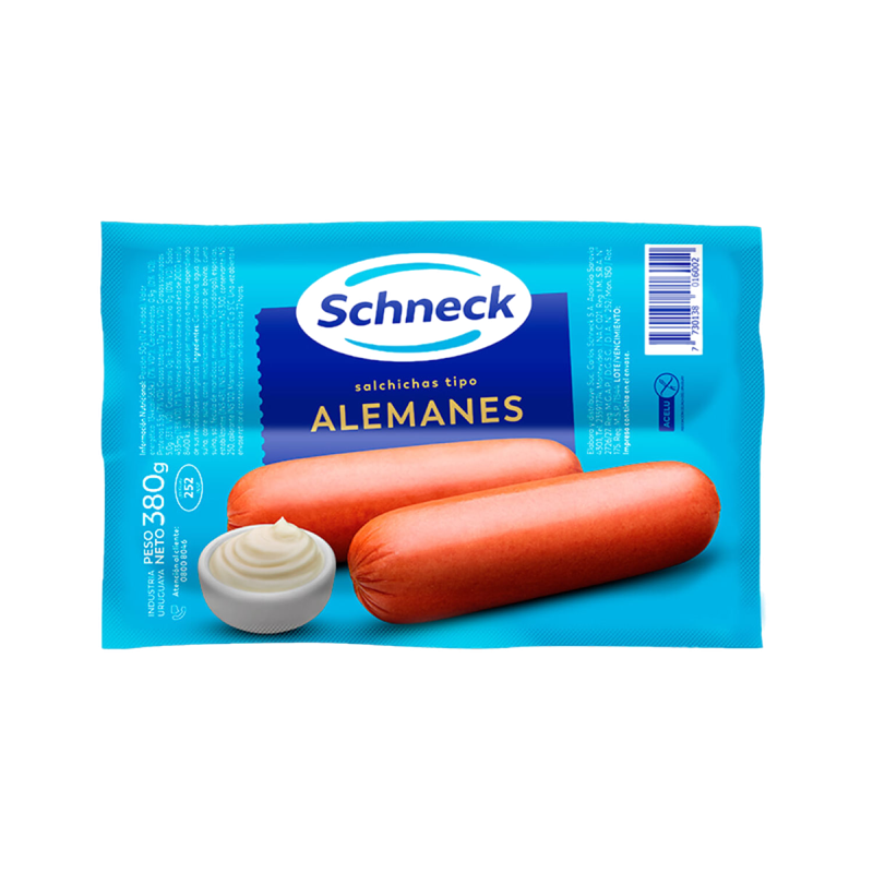 Salchicha Schneck Alemanes Paquete 4 Unidades