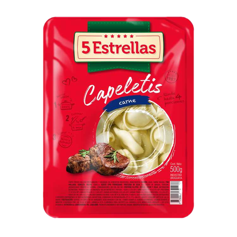Capeleti 5 Estrellas Carne 750 G