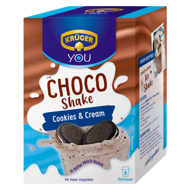 Polvo Krüger Choco Shake Cookies Cream 144 G
