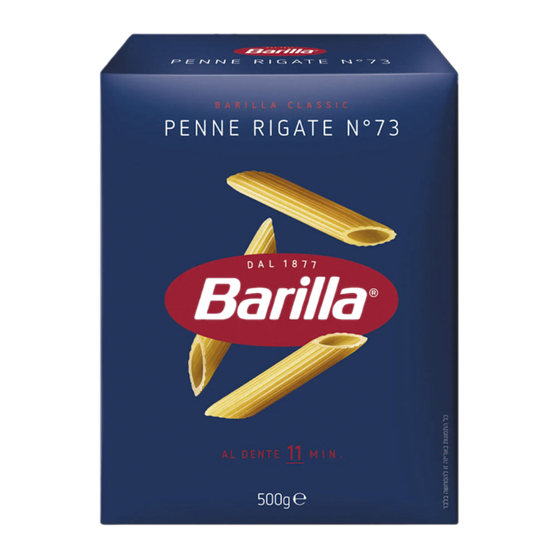 Fideos Penne Rigate Trigo Duro Barilla 500 G