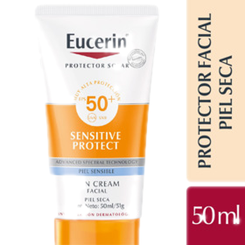 Eucerin Solar Facial Crema Piel Seca Sensible 50 Fps [50 Ml]