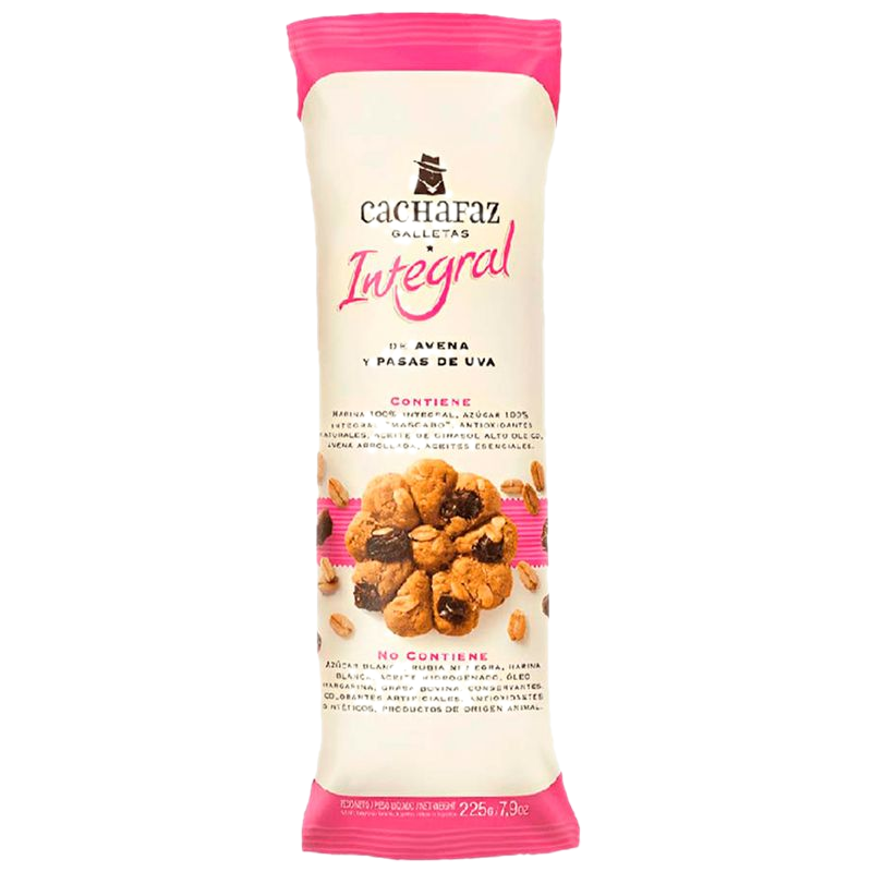 Galletita Integral Cachafaz Avena Y Pasas 225 G