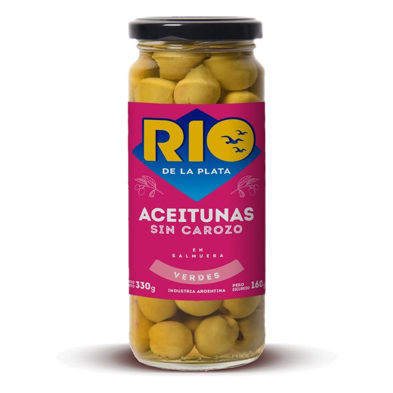 Aceitunas Verdes Río De La Plata Sin Carozo Frasco 330 G