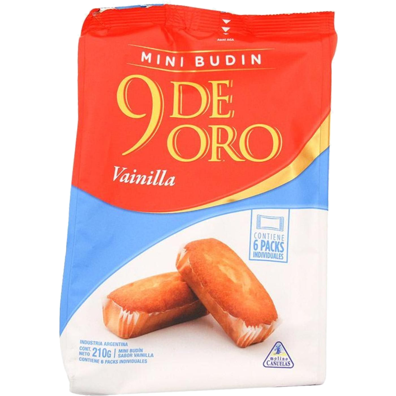 Mini Budin 9 De Oro Vainilla 210 G