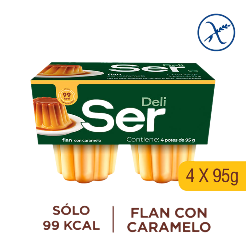 Pack Flan Ser 4 Unidades 380 G