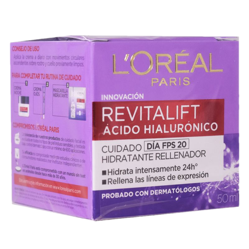 Crema L'oreal Revitalift Día Hyaluronico 50 Ml