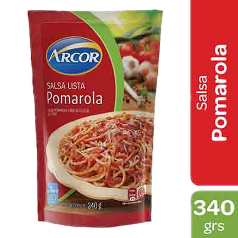 Salsa De Tomate Arcor Pomarola Doypack 340 G .