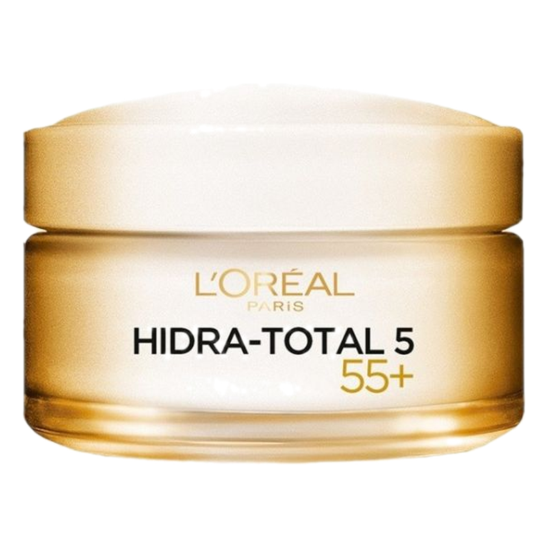 Crema L'oréal Hidra-total 5 Antiarrugas Con Calcio + 55 Años 50 Ml