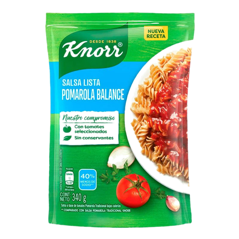 Salsa Knorr Pomarola Light 340 G
