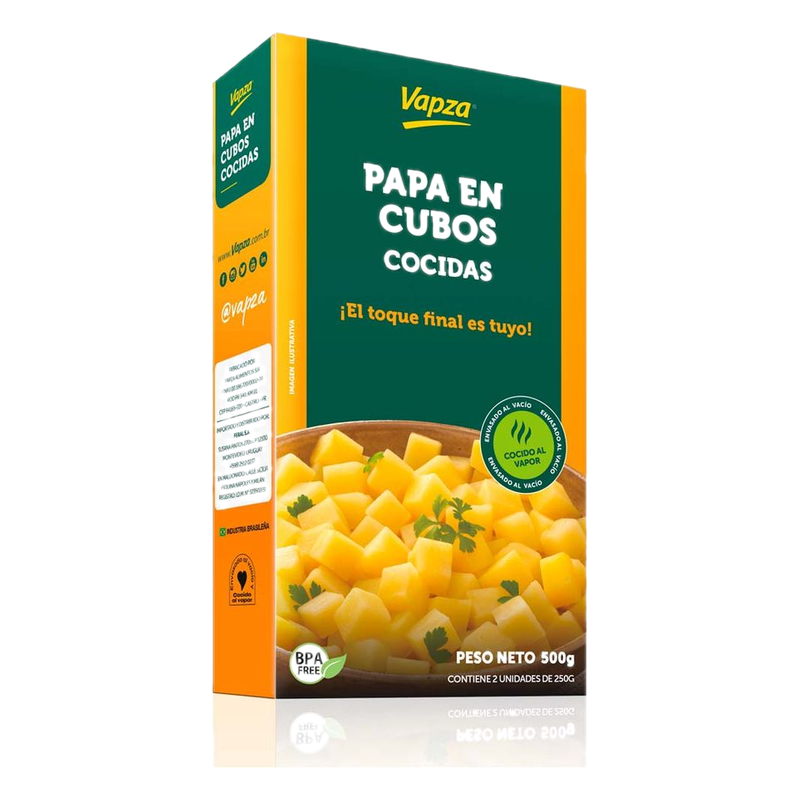 Papa En Cubos Cocidas Vapza 500 G