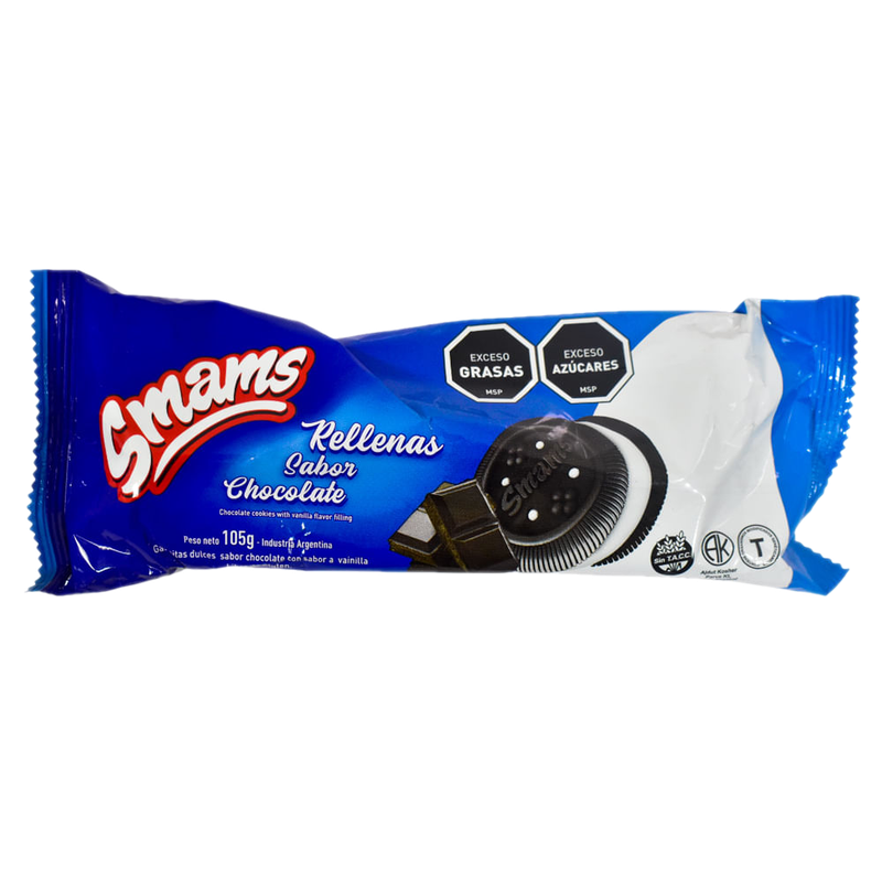Galletitas Smams Rellena Chocolate Sin Gluten 105 G