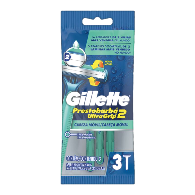 Máquina Prestobarba Gillette Ultra Grip Bolsa 3 Unidades