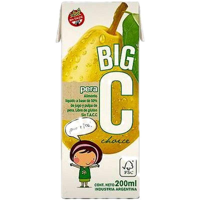 Jugo Big C Sabor Pera 200 Ml
