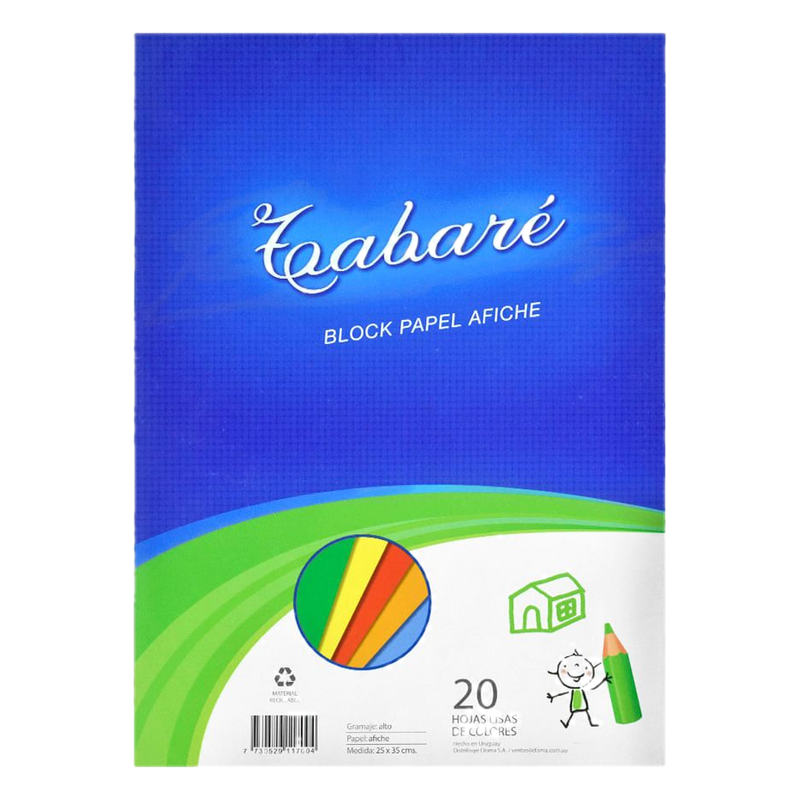 Block Tabare Papel Afiche 25x35cm 20h