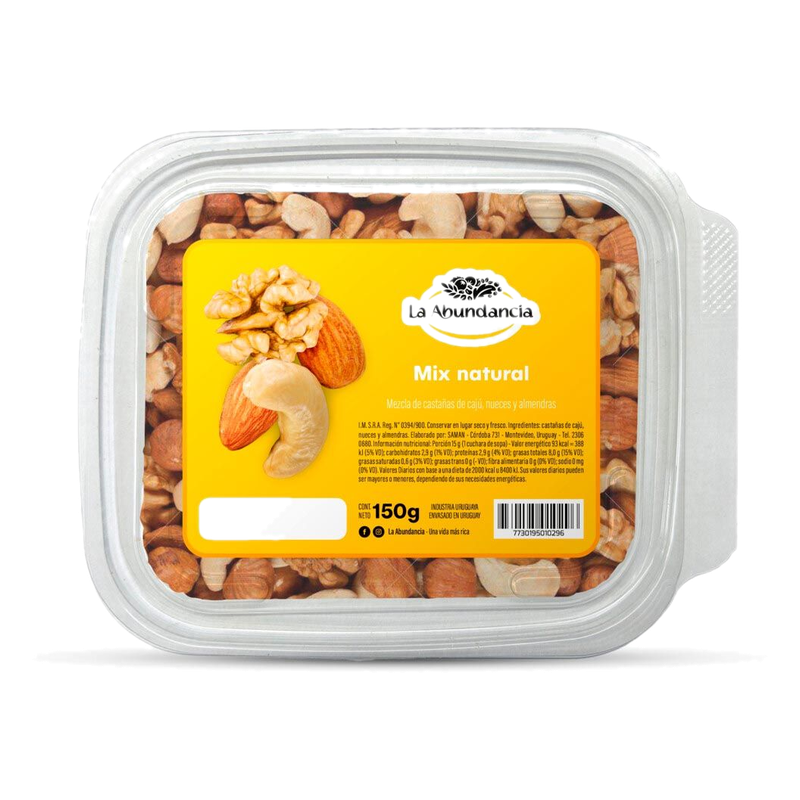 Mix Cajú, Nueces Y Almendras La Abundancia 150 G