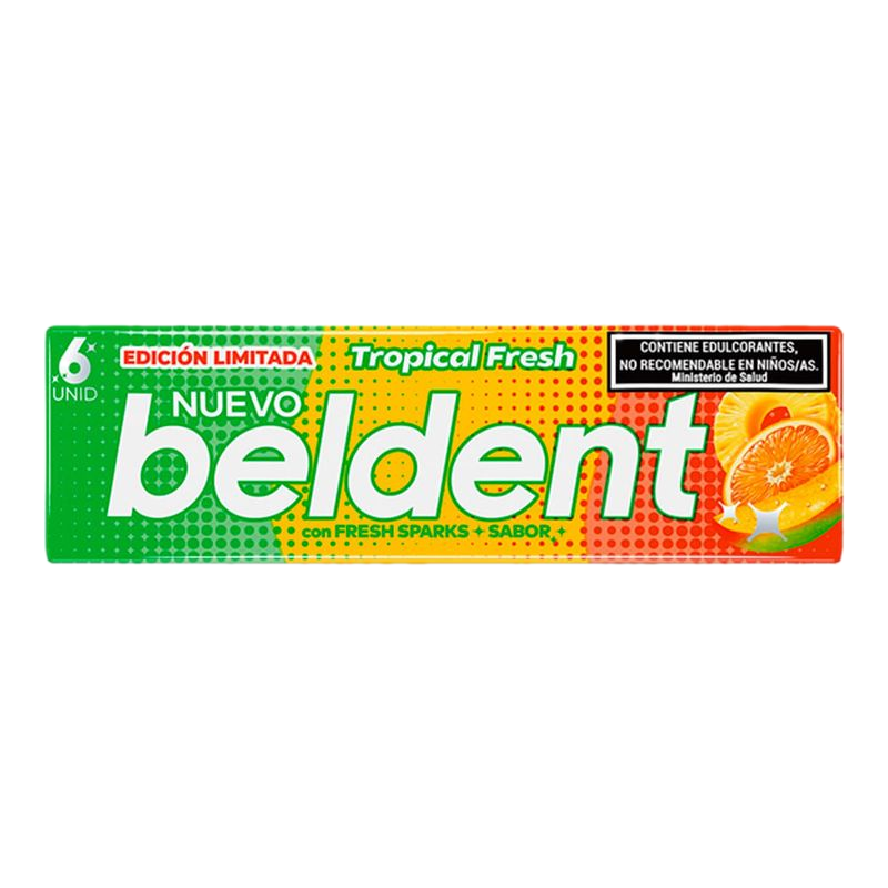 Chicle Beldent Tropical Fresh 10 G