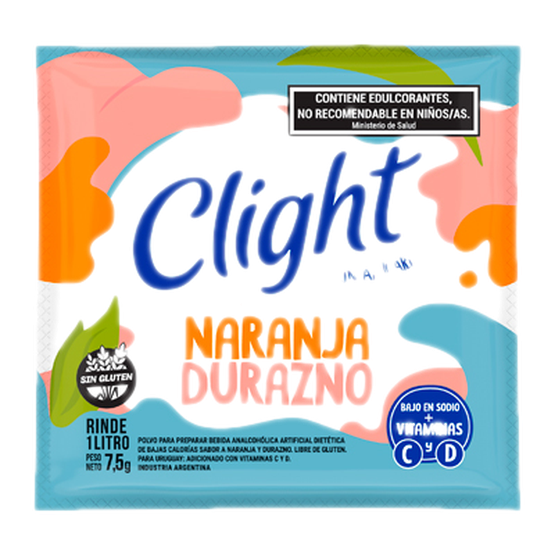 Jugo Clight En Polvo Naranja-durazno 20 G Vit C+d