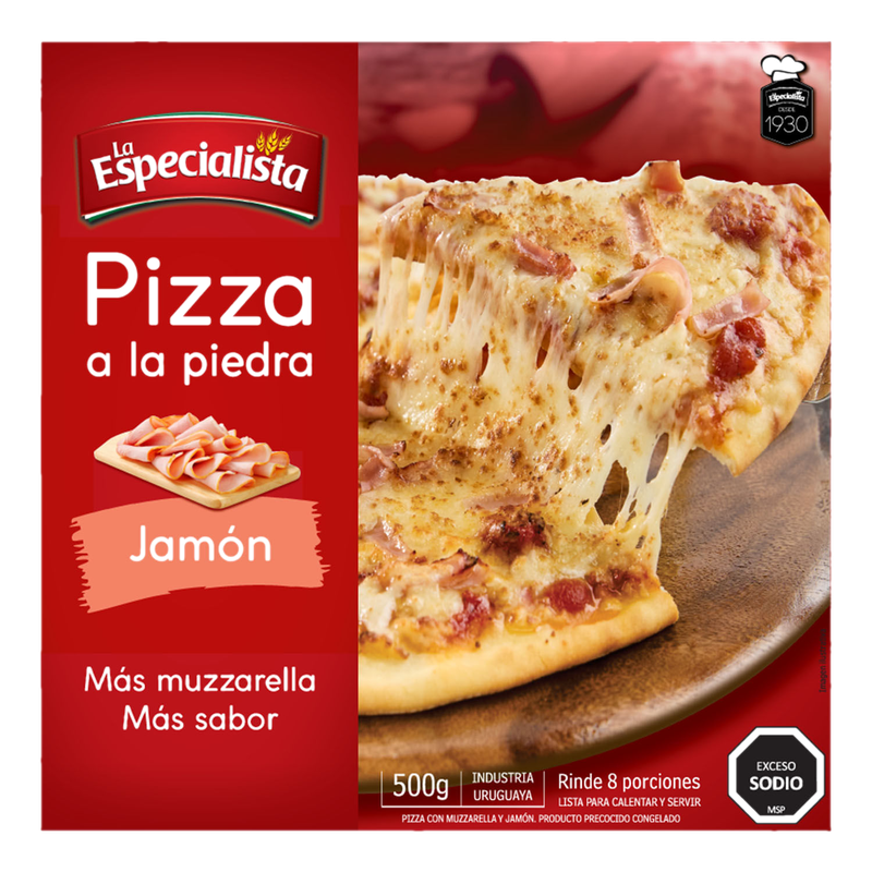 Pizza A La Piedra La Especialista Jamón Congelada 500 G