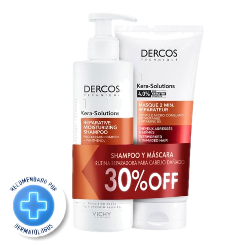 Pack Dercos Kerasolution Vichy Shampoo Y Acondicionador