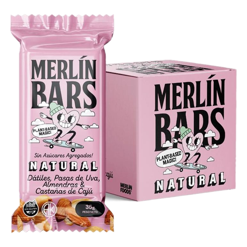 Barra De Cereal Merlín Bars Natural 35 G