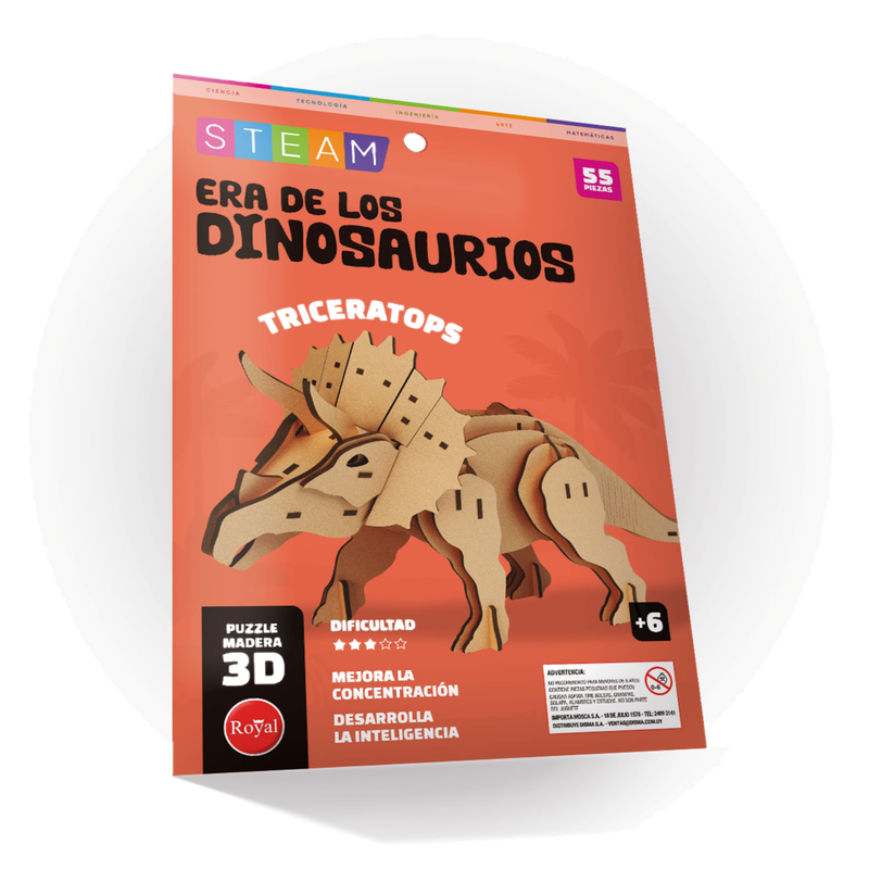 Puzzle Royal Dino Madera 55pcs 3d