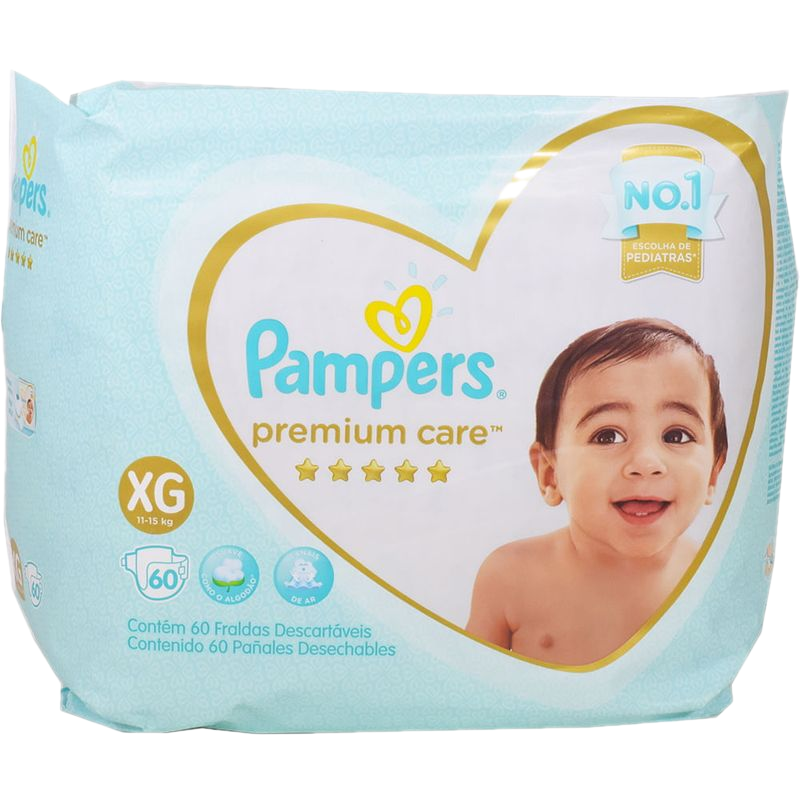 Pañal Pampers Premium Care Xg 60 Unidades