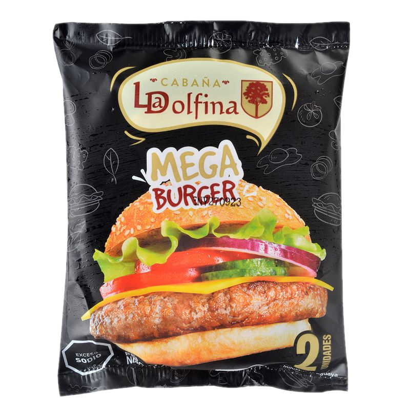 Hamburguesa Mega Burguer La Dolfina 2 Unidades 228 G