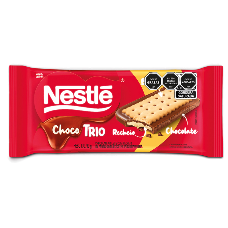 Chocolate Nestlé Choco Trio Vainilla 90 G