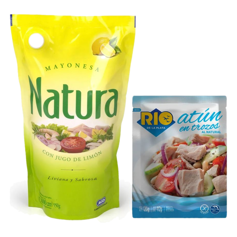 Mayonesa Natura 1000cc + Atún En Sachet Río De La Plata