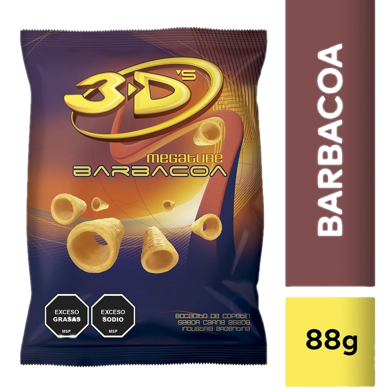 Snack 3d's Mega Barbacoa 88 G