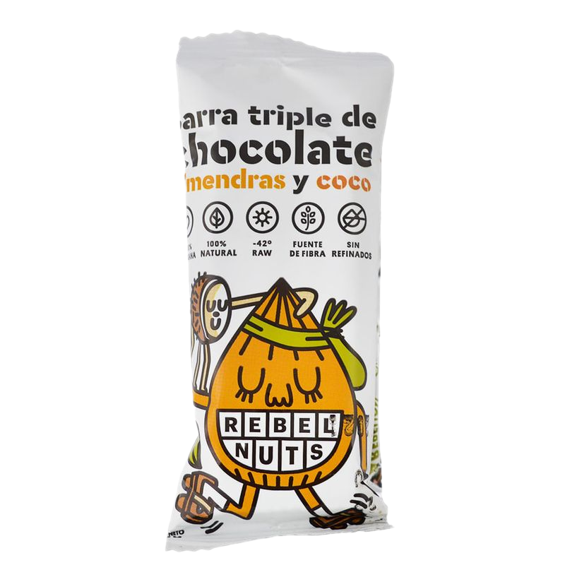 Barrita Rebel Nuts Chocolate Almendras Y Coco 40 G