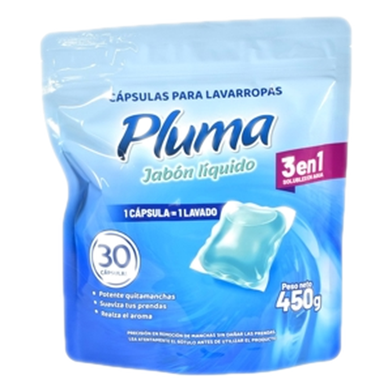 Detergente Para Ropa Pluma En Cápsulas 30 Unidades