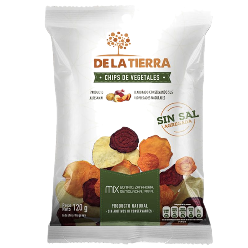 Chips De Vegetales De La Tierra Sin Sal 120 G