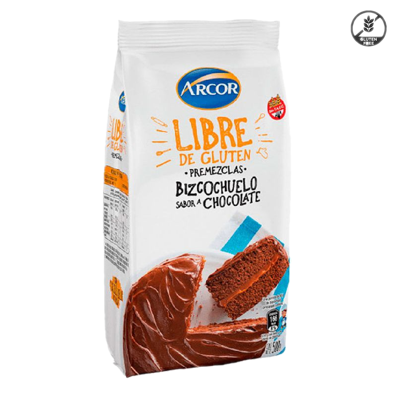 Premezcla Bizcochuelo Arcor Chocolate Sin Gluten 500 G