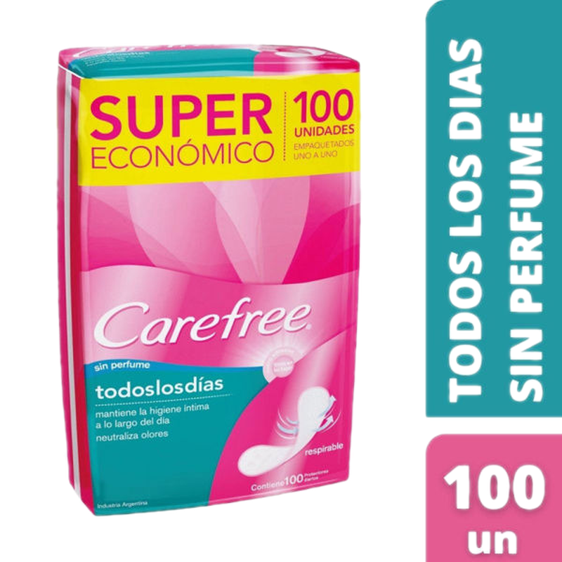 Carefree Todos Los Dias 100 Unidades