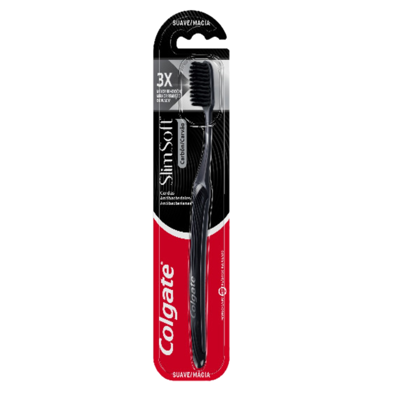 Cepillo De Dientes Colgate Slim Soft Carbón 1 Unidad